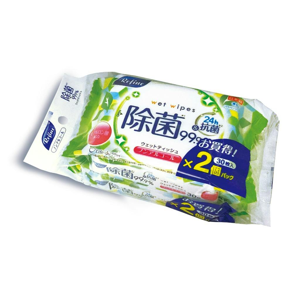 リファインノンアルコールおでかけ30枚×2個パック × 36点 #hrm-4589506155439 紙製品 リファインノンアルコールおでかけ30枚×2個パック × 36点 #hrm-4589506155439 紙製品