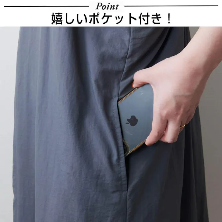 キャミワンピエプロン エプロン キャミソール ワンピース キャミワンピ 肩ひも 調節 おしゃれ プレゼント ギフト 母の日 はっ水 撥水 kurasso クラッソ ベージュ