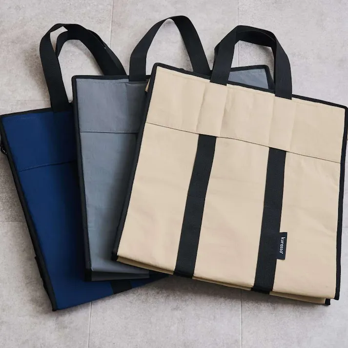 縦にも横にも持てる保冷バッグ 大容量 横持ち 縦持ち コストコ ピザ 寿司 保冷 エコバッグ 買い出し 2WAY 横入れ クラッソ kurasso ベージュ