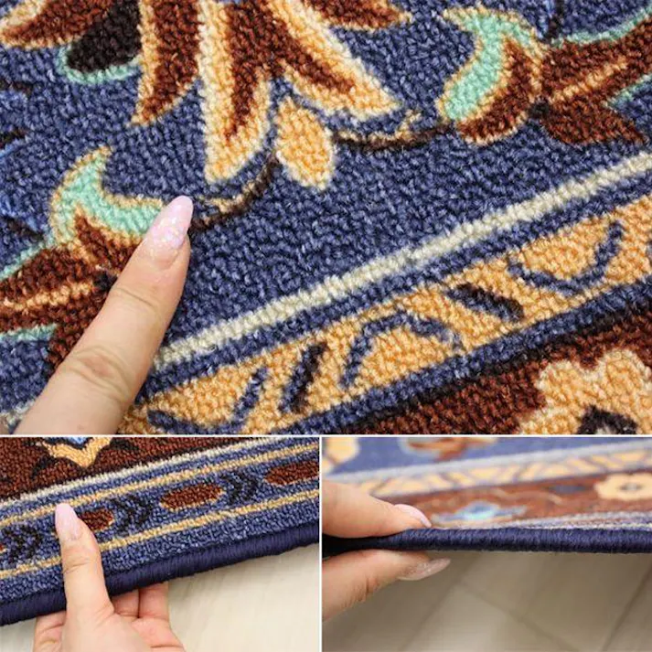 廊下敷きカーペット greisubl-3 (Y) ブルー 幅100cm×長さ330cm 手洗いOK 滑り止め付き ヒートショック対策 インテリアショップゆうあい