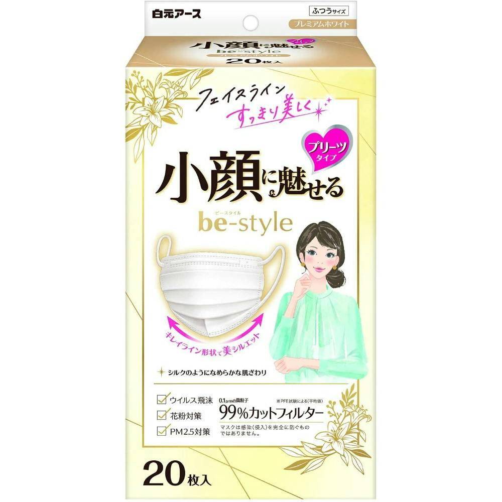 ビースタイル プリーツタイプ ふつうサイズ プレミアムホワイト20枚入 × 32点 #hrm-4902407582324 マスク ビースタイル プリーツタイプ ふつうサイズ プレミアムホワイト20枚入 × 32点 #hrm-4902407582324 マスク