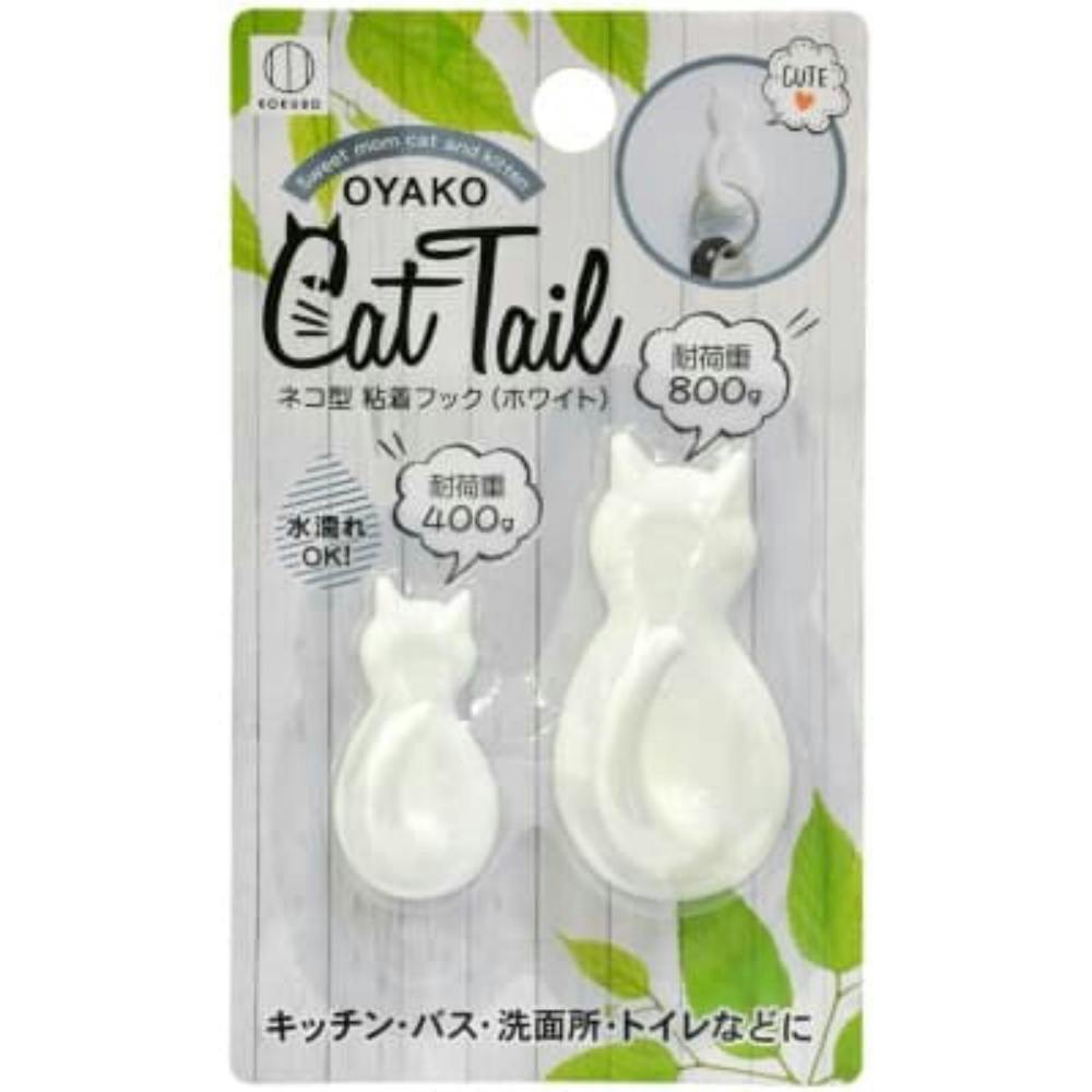 キャットテール ネコ型 粘着フック 大・小(ホワイト) × 240点 #hrm-4956810863389 文房具・事務用品 キャットテール ネコ型 粘着フック 大・小(ホワイト) × 240点 #hrm-4956810863389 文房具・事務用品
