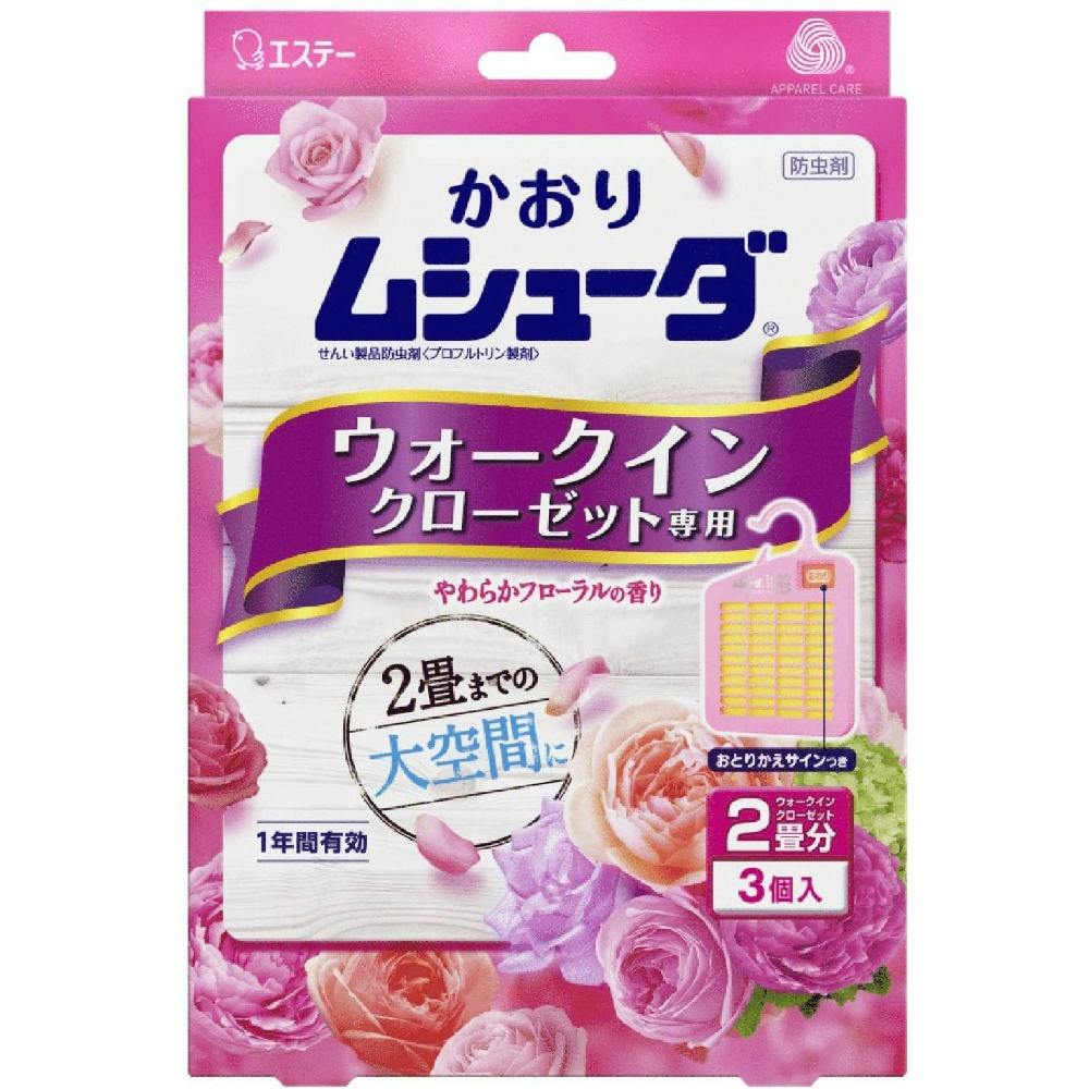 かおりムシューダ 1年間有効 防虫剤 ウォークインクローゼット専用 やわらかフローラルの香り ×1点 #hrm-4901070303311 防虫剤・除湿剤