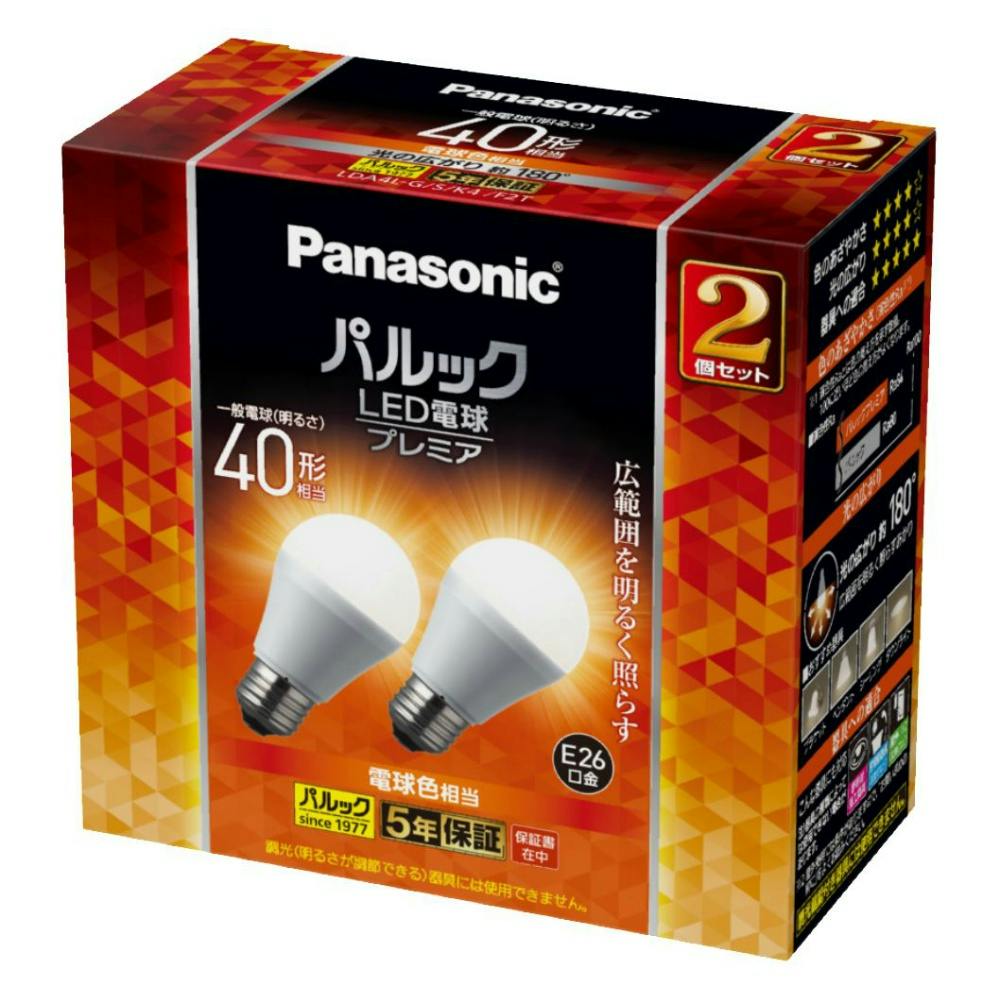 【5点まとめ買い】ＬＤＡ４ＬＧＳＫ４Ｆ２Ｔ ＬＥＤ電球 一般電球タイプ（Ｅ２６口金）２個入り × 5点【送料込み】 ＃hrm-4549980719817