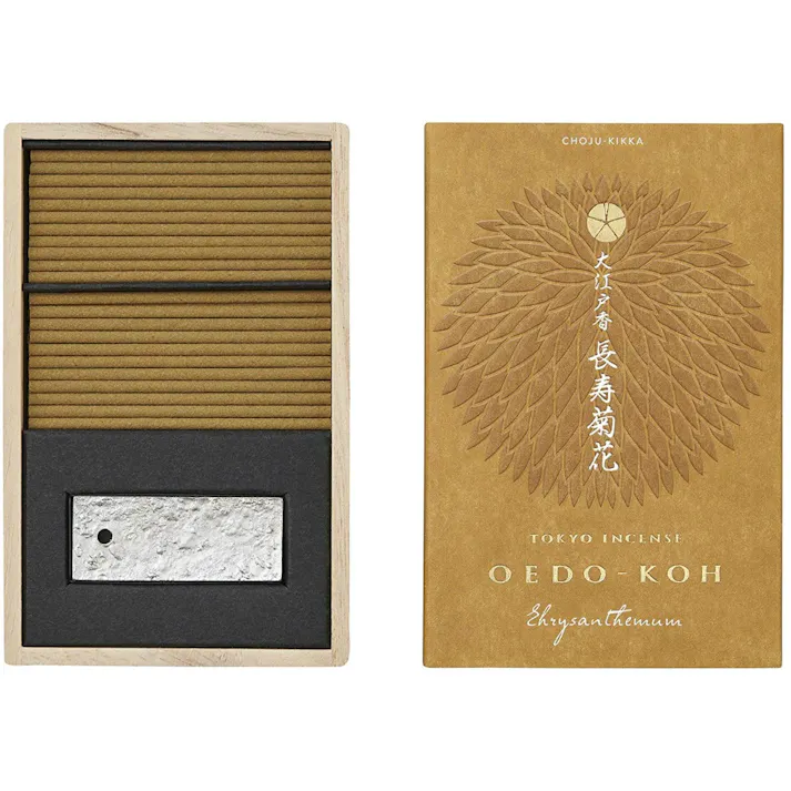 大江戸香 長寿菊花 スティック60本入 香立付 ×1点【送料込み】 #hrm-4902125382046