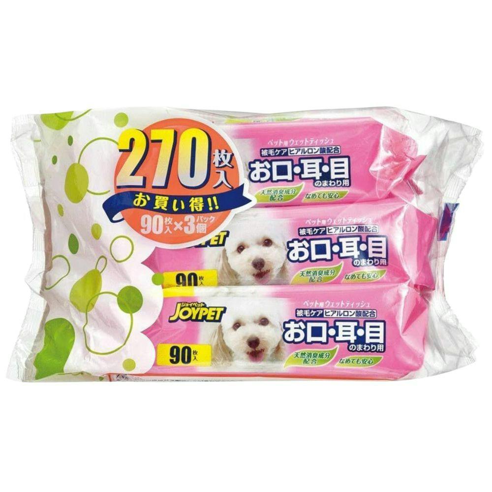 JOYPET ウェットティッシュ お口・耳・目のまわり90枚 3個パック × 12点 #hrm-4973293001947 シート・クリーナー JOYPET ウェットティッシュ お口・耳・目のまわり90枚 3個パック × 12点 #hrm-4973293001947 シート・クリーナー