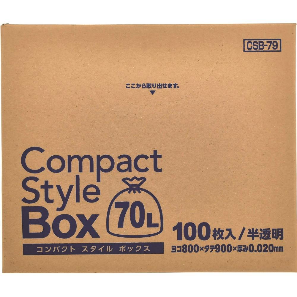 CSB79コンパクト70L BOX半透明100枚 ×1点 #hrm-4521684332011 食品用ラップ・アルミホイル・ごみ袋・包材 CSB79コンパクト70L BOX半透明100枚 ×1点 #hrm-4521684332011 食品用ラップ・アルミホイル・ごみ袋・包材