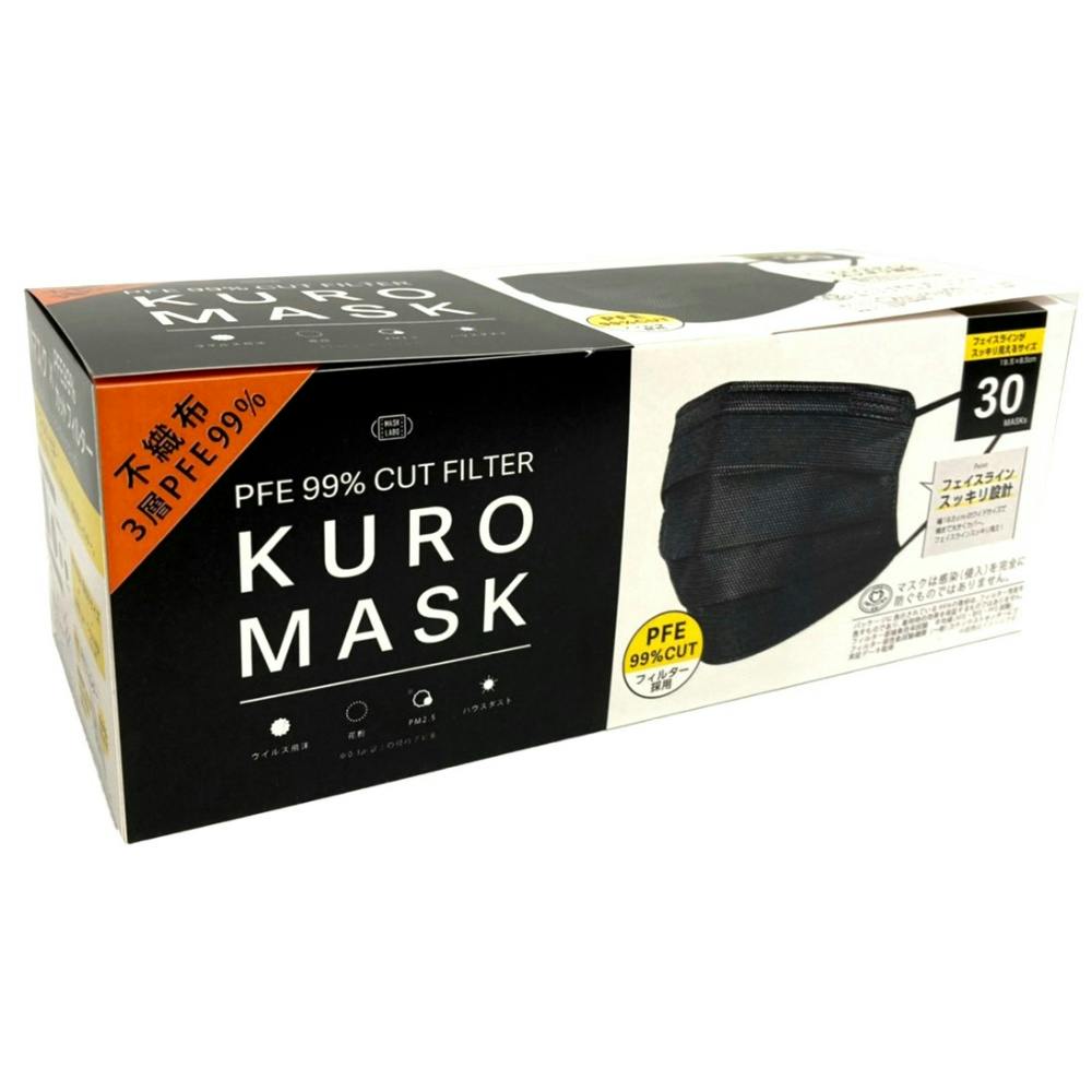 不織布 黒マスク 30枚 × 60点 #hrm-4944109314483 マスク 不織布 黒マスク 30枚 × 60点 #hrm-4944109314483 マスク