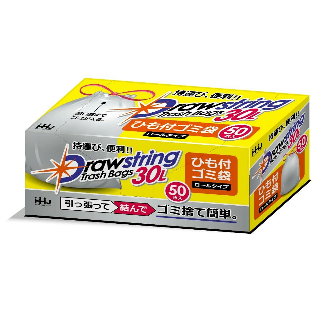 【16点まとめ買い】ＲＤ３０ 紐付きロールゴミ袋 半透明 ３０Ｌ ５０枚 × 16点【送料込み】 ＃hrm-4580287322683
