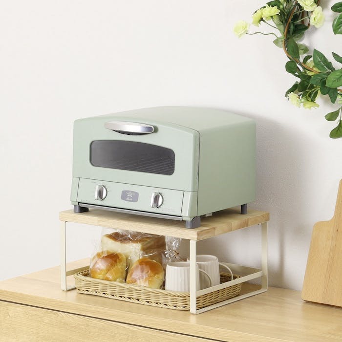 21063(GR-063)頑丈 トースターラック 洗えるバスケット付き