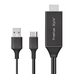 USB-Cコネクタ HDMIミラーリングケーブル 3m ブラック ケーブル・コネクタ・アダプター USB-Cコネクタ HDMIミラーリングケーブル 3m ブラック ケーブル・コネクタ・アダプター