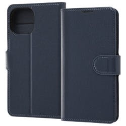 iPhone 13 mini 手帳 シンプル マグネット/ダークネイビー ケース・ストラップ iPhone 13 mini 手帳 シンプル マグネット/ダークネイビー ケース・ストラップ