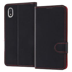 Xperia Ace III 耐衝撃 手帳 マグ/ブラック/レッド ケース・ストラップ Xperia Ace III 耐衝撃 手帳 マグ/ブラック/レッド ケース・ストラップ