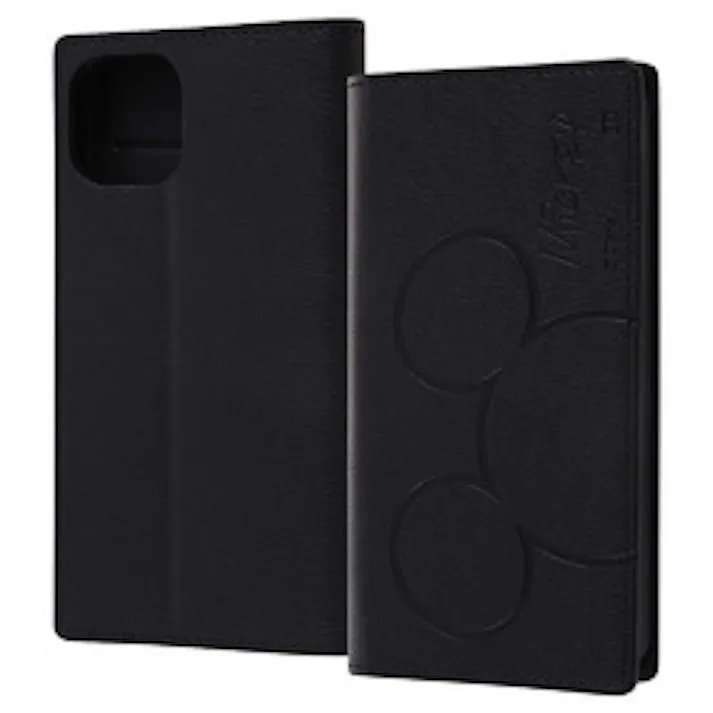 iPhone 14 / 13 ディズニー/耐衝撃 手帳/ミッキー