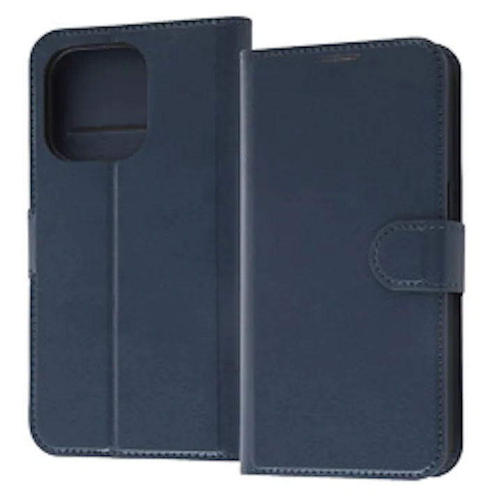 iPhone 14 Pro 耐衝撃 手帳 マグネット/ダークネイビー