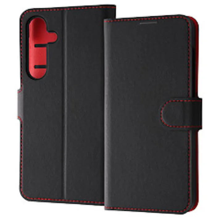 Galaxy S24 Like standard 手帳型レザーケース シンプル マグ/BK/RD