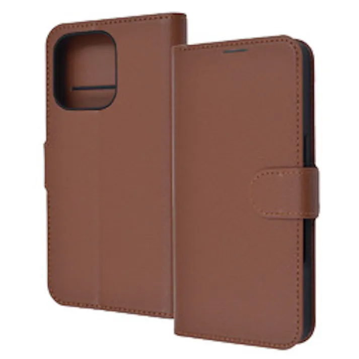 iPhone 16 Pro LS 耐衝撃 Mベルト シンプル 手帳型レザーケース/BR