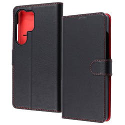 Galaxy S25 Ultra LS マグベルト シンプル 手帳型レザーケース/BK_RD ケース・ストラップ Galaxy S25 Ultra LS マグベルト シンプル 手帳型レザーケース/BK_RD ケース・ストラップ