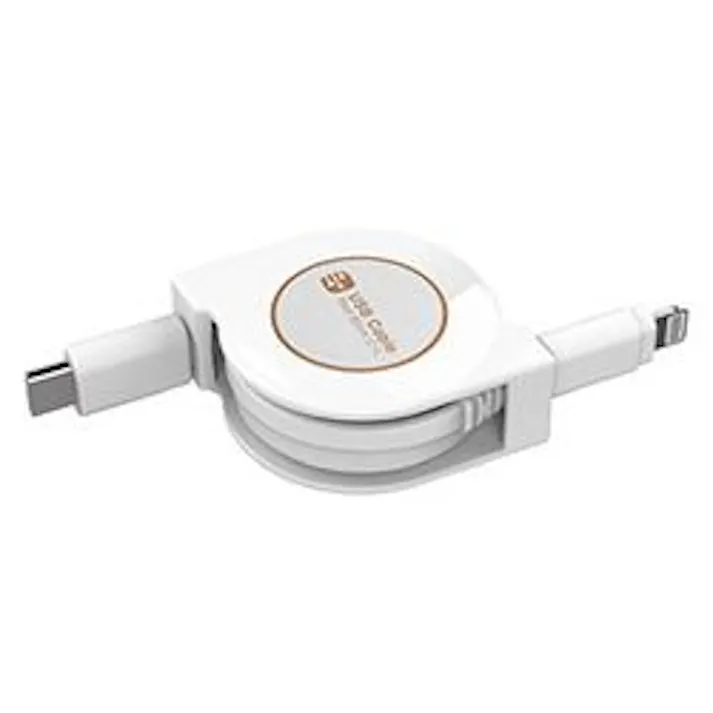 USB充電&同期ケーブル リールタイプ