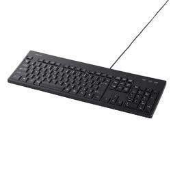 BSKBU520BK 有線フルキーボード 防水防塵抗菌仕様 ブラック マウス・キーボード・入力機器 BSKBU520BK 有線フルキーボード 防水防塵抗菌仕様 ブラック マウス・キーボード・入力機器