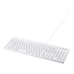 BSKBU520WHZ 有線フルキーボード 抗菌仕様・防水防塵 ホワイト マウス・キーボード・入力機器 BSKBU520WHZ 有線フルキーボード 抗菌仕様・防水防塵 ホワイト マウス・キーボード・入力機器