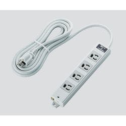 タップ 工事用 抜け止め 3ピン 4個口 雷ガード マグネット付き 3m グレー 電源ケーブル・延長コード タップ 工事用 抜け止め 3ピン 4個口 雷ガード マグネット付き 3m グレー 電源ケーブル・延長コード