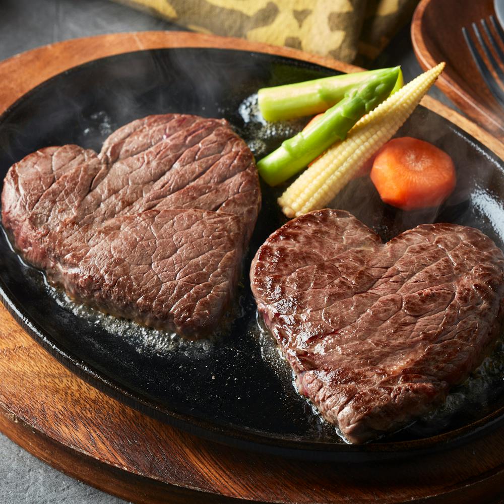 【ローダー付！】 牛肉バースト パラレル 2枚 冷凍】国産牛 ハート形ステーキ 送料込み 食品 ＃130588 | 食料品