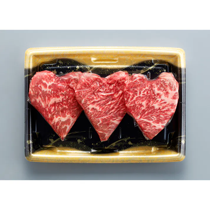 【冷凍】黒毛和牛 ハート形ステーキ 送料込み 食品 #130589