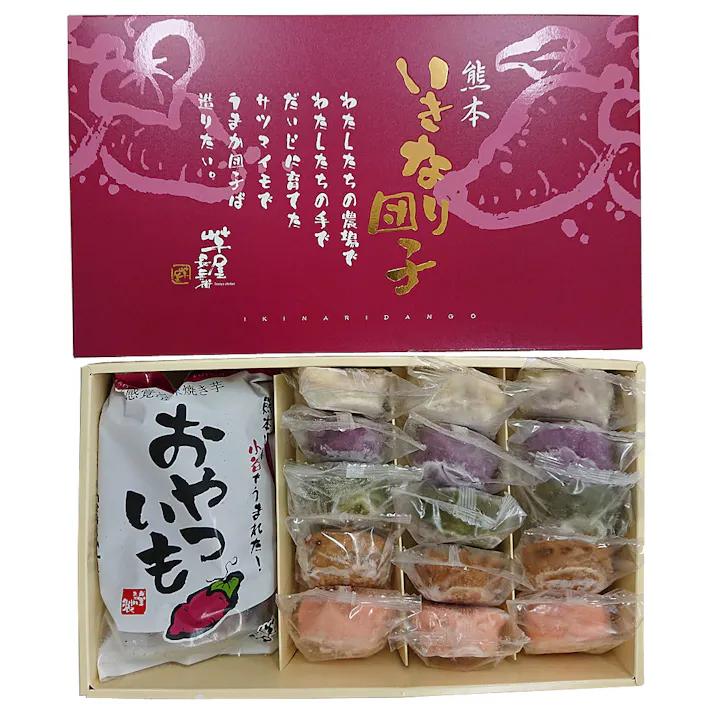 【冷凍】熊本 「芋屋長兵衛」 お芋の便り (冷凍焼芋500g×1 いきなり団子80g×15) 送料込み 食品 #3170011