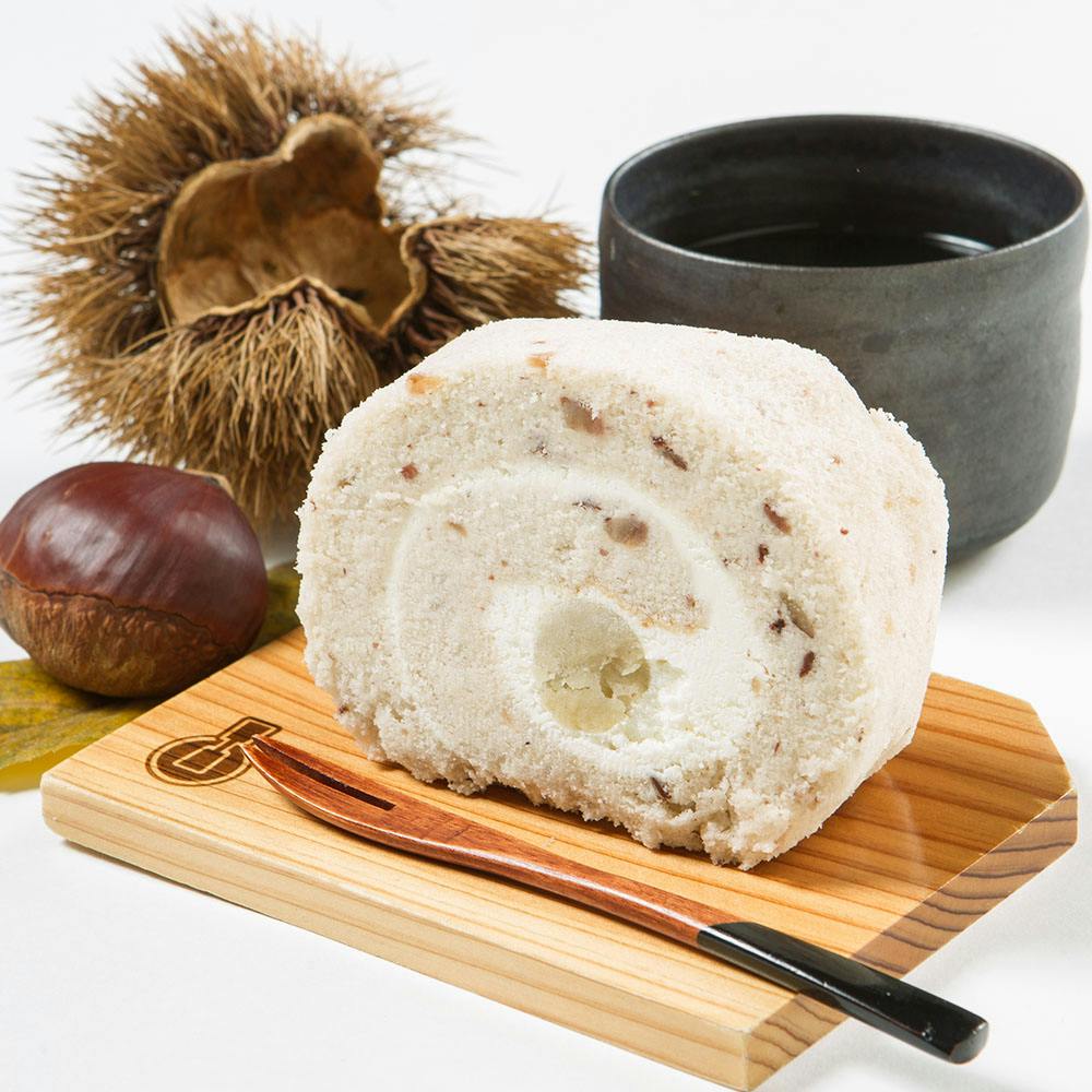 冷凍】岐阜「新杵堂」 渋皮栗入栗きんとんロール 送料込み 食品