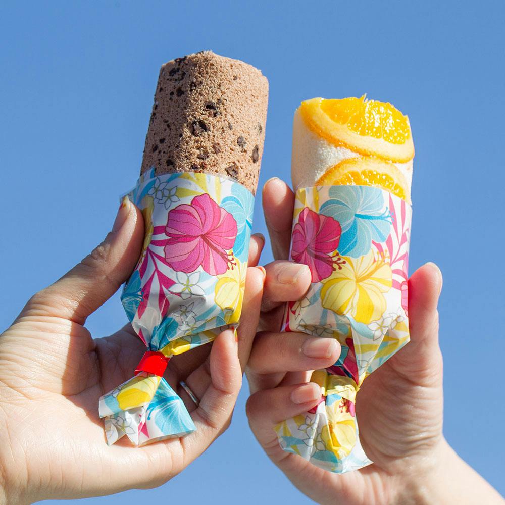 冷凍】Rolls NewYork アイスロールアソート (オレンジ4本 ストロベリー