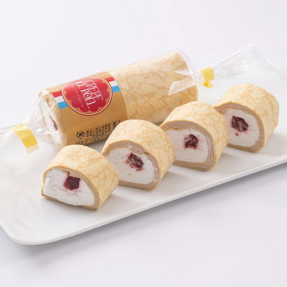 冷凍】岐阜 「新杵堂」 クレープアイスロール 8本入 送料込み 食品