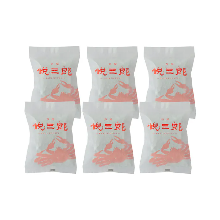 【常温】兵庫芦屋 高級鮮魚店「悦三郎」 かに雑炊(6袋) 送料込み 食品 #3650045