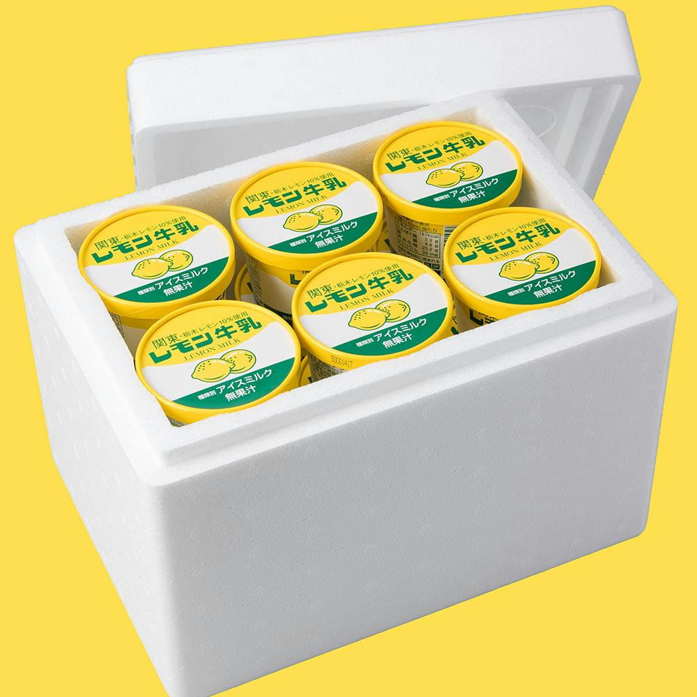 冷凍】栃木 レモン牛乳カップアイス 140ml×12個 送料込み 食品