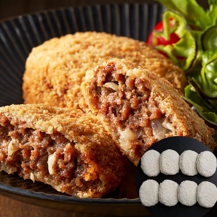 【冷凍】大阪 「洋食Revo」 黒毛和牛メンチカツ (8個) 送料込み 食品 #7240038