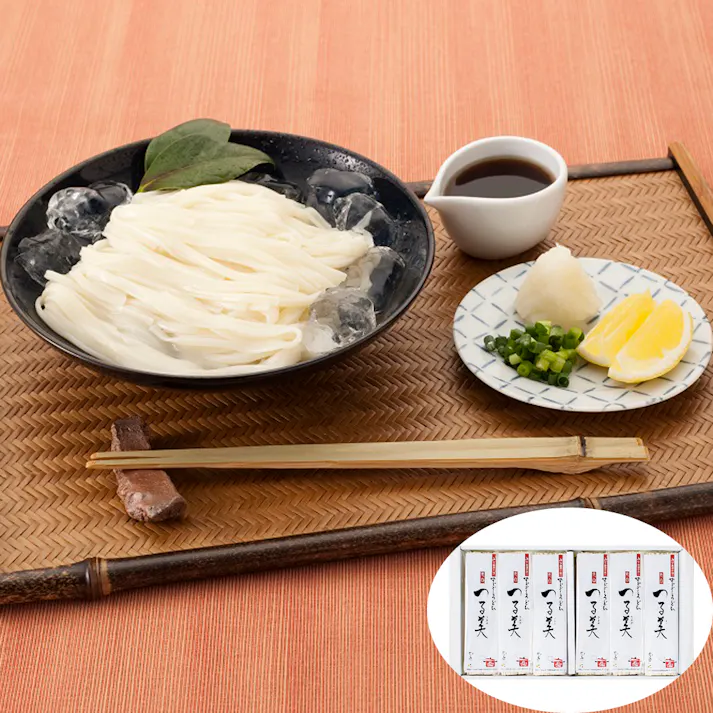 【常温】手延べのどごしうどん 「つる美」 送料込み 食品 #7250006