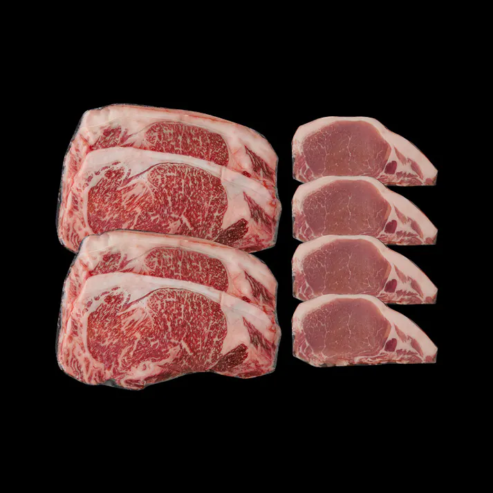 【冷凍】北海道産 黒毛和牛とハーブ豚食べ比べ C 送料込み 食品 #80604