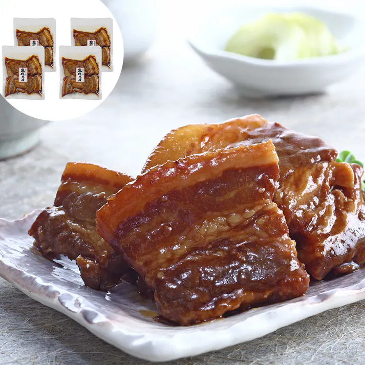 【冷凍】鹿児島県産黒豚使用 豚角煮 190g (固形量150g 個包装)×4 送料込み 食品 #930084