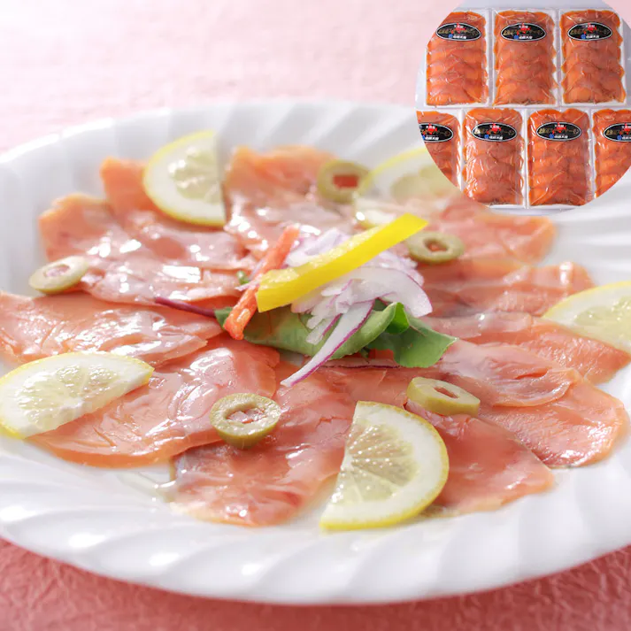 【冷凍】北海道産 秋鮭使用スモークサーモン E (80g×7) 送料込み 食品 #930099