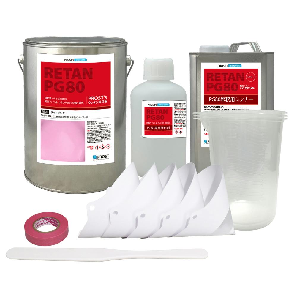 関西ペイントPG80 ライト ピンク 5kgセット(シンナー/硬化剤/道具付) 自動車用ウレタン塗料 2液 カンペ ウレタン 塗料 業務用・FRP 関西ペイントPG80 ライト ピンク 5kgセット(シンナー/硬化剤/道具付) 自動車用ウレタン塗料 2液 カンペ ウレタン 塗料 業務用・FRP