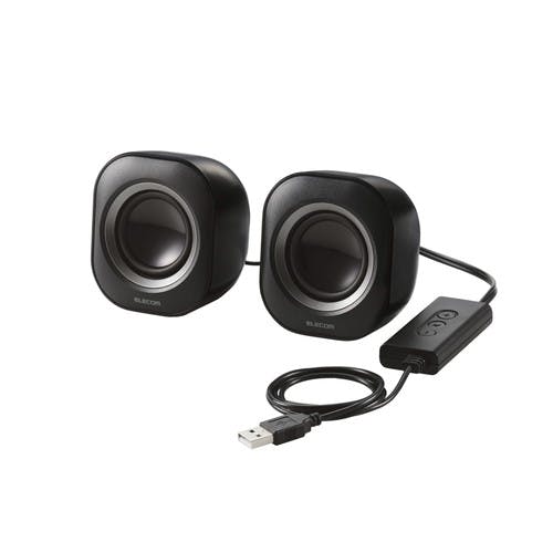 コンパクトスピーカ 4.4W USB接続タイプ ブラック テレビ・AV機器 コンパクトスピーカ 4.4W USB接続タイプ ブラック テレビ・AV機器