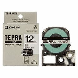 PROテープカートリッジ マットラベル 12mm幅 白/黒文字 SB12S インクカートリッジ・インクリボン PROテープカートリッジ マットラベル 12mm幅 白/黒文字 SB12S インクカートリッジ・インクリボン