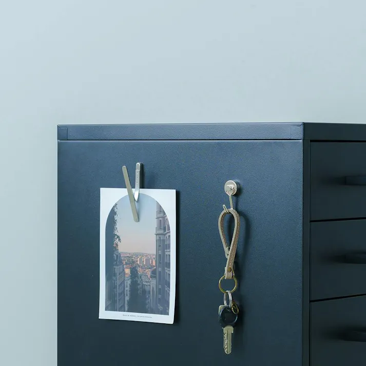 【くらしのストレージボックス4段(ブラック/黒)】 幅35×奥行29.5×高さ35cm オフィス 卓上 収納 スチール 引出し 小物入れ オーガナイザー 収納 引出し モダン インテリア 事務所 会議室 書類収納 おしゃれ デスク収納 文房具収納 組立品