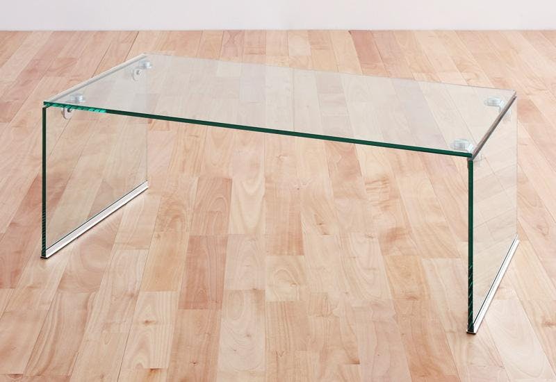 ガラスローテーブル 幅100 【クリア】透明 Lena レナ おしゃれな