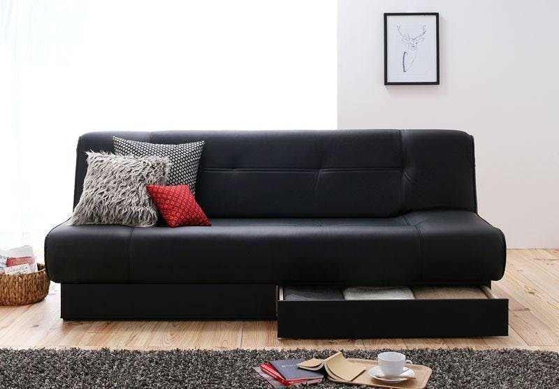 ソファベッド 引き出し・テーブル付き 楽天市場】ソファ ソファベッド 北欧 引出・テーブル付ソファベッド