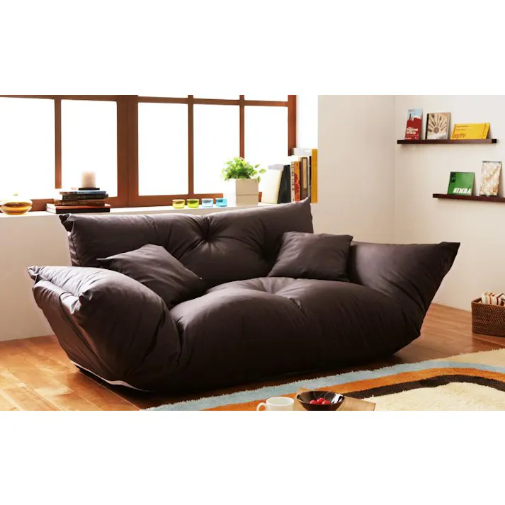 フロアカウチソファ Burg バーグ 2P 【ダークブラウン】 おしゃれなソファ インテリア 送料込み #soza-100001368