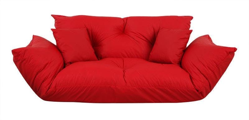 フロアカウチソファ Burg バーグ 2P 【レッド】 おしゃれなソファ