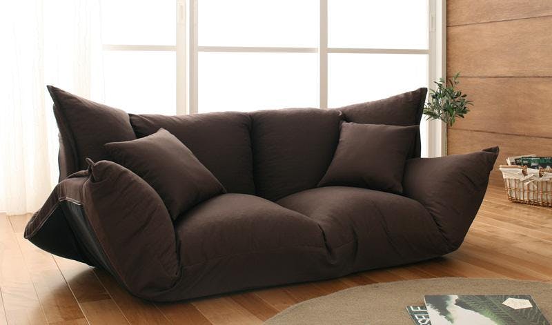 フロアマルチソファ Fiore フィオレ ファブリックタイプ 2P 【ブラウン