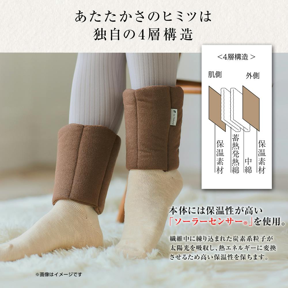 be Natural(R)足ほかほかウォーマー（ブラック） 左右1組】 ちあふる
