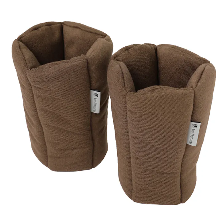 【be Natural(R) 足ほかほかウォーマー(ブラウン) 左右1組】 ちあふる 冷え性対策 保温グッズ 足元あったか 快適,サポーター,腰痛・冷え対策,ご家庭や仕事、スポーツにも。JAN:4956975278813